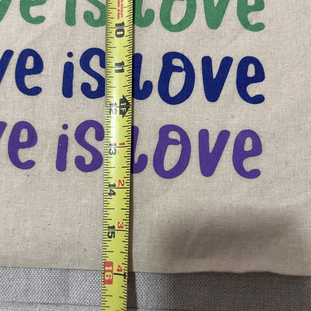 NWOT Cloth Shoppers Tote Bag-“Love is Love” Single Sided Front Logo - Picture 7 of 12